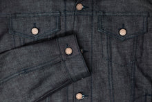 Load image into Gallery viewer, Cornerstone Red Cross Hatch Selvedge Jean Jacket