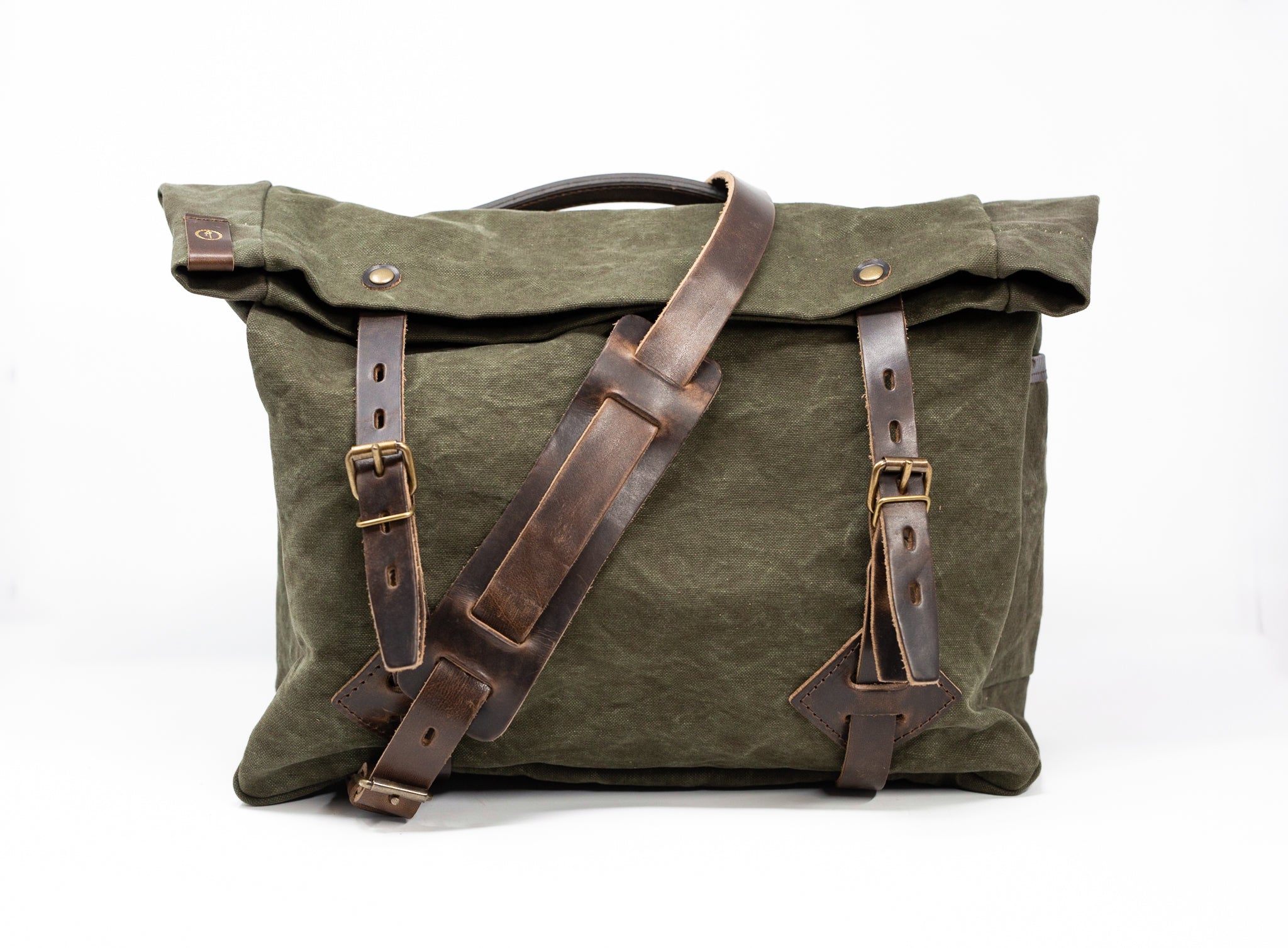 Gaston tool bag – “Musette” - Dark Khaki stonewashed